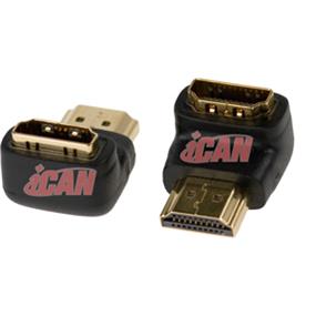 Adaptateur iCAN Angle Droit HDMI M/F 90 Gauche (1 paquet)(Boîte ouverte)