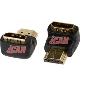 iCAN Right Angle HDMI M/F Adapter 90 Left (1 pack)(Open Box)