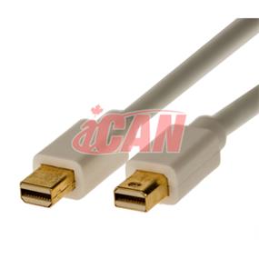 iCAN Mac Mini DisplayPort Male to Mini DisplayPort Male 32AWG Cable (Gold) - 3ft. (MDP-32GMM-03)(Open Box)