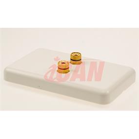 iCAN High Quality Banana Binding Post Two-Piece Inset Wall Plate for 1 Speaker - Coupler Type (HT FP-SPBP-C-01)