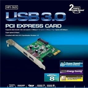 Mediasonic HP1-SU3 USB 3.0 2 Port Superspeed PCI Express Card