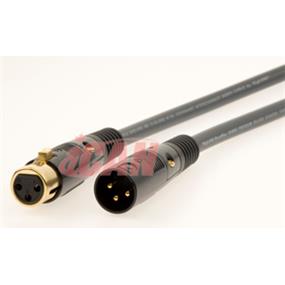 iCAN PREMIUM XLR M/F 22AWG High Clarity/Resolution ProAudio Silver Wires OD=8mm - 3 ft. (PAXLRMF-003)