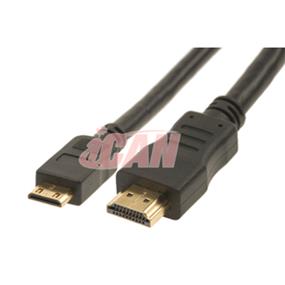 iCAN Mini HDMI (Type C) vers HDMI (Type A) Ethernet 3D haute vitesse 1,4 - 3 pieds (HMH4-28-G-03)(Boîte ouverte)