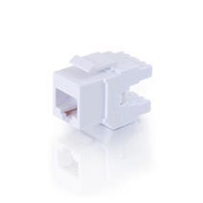 Cables To Go 180 Deg. Cat6 RJ45 UTP Keystone Jack - White (35210)