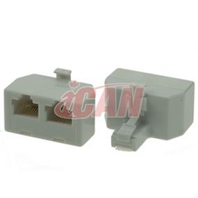 iCAN RJ11 Telephone 2-WAY Splitter (RJ11-1M2F)