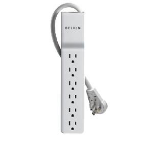 BELKIN Home/Office 6 Outlet Surge Suppressor - Receptacles: 6 - 720J (BE106000-06R)(Open Box)