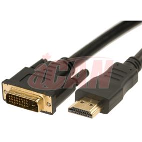 iCAN HDMI-DVI M/M 28AWG 1080P Gold Plated - 25 ft (HD-28-G-025)