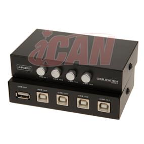 iCAN USB 1 type-A 4 Type-B Manual Switch Box (DSW USB-1A4B-4)