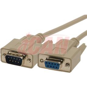 iCAN External Computer Serial Null Modem Cable, DB9,Male / Female, Molded Connectors - 10 ft. (NMDM-09MF-10)