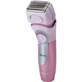 PANASONIC ES2216P Hypo-Allergenic Blade Cordless Rechargeable Wet / Dry Women's Shaver with Bikini Attachment - Silver & Pink (ES2216P) | Four Floating Head System , Pop-up Trimmer