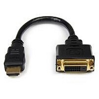 Adaptateur de câble vidéo STARTECH HDMI vers DVI-D (noir) 8 po (HDDVIMF8IN)