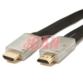 iCAN Premium Under-Carpet Flat HDMI 2.0 UltraHD 3D 4K LAN Câble haut débit 26AWG Connecteurs métalliques plaqués or - 20 pieds (HH-26F-GH2-20)