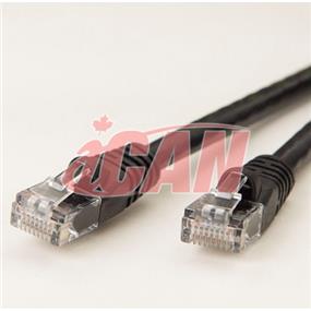 iCAN CAT6 RJ45 Patch Cable, Snagless - 7 ft. (Black) (C6ENB-007BLK)