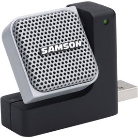 SAMSON (Go Mic Direct) - Microphone à condensateur USB portatif -- Configurations omni et chiffre 8 - Résolution 16 bits / 44,1 - Alimentation iPad / bus USB - Ensemble de connexion PC, Mac, iOS avec caméra
