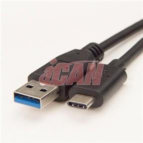 iCAN SuperSpeed USB3.1 (Gen 1) 5Gbps Data Sync and Charge Type C Male to Type A Male Cable - 3ft (USB3CMAM-03)