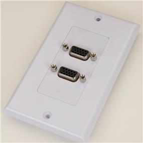 iCAN 2 Ports SVGA (HD14) Female/Female Keystone Faceplate (FP SVGAFF-2PWHI)