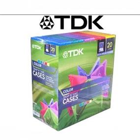 TDK Snap N' Save Cases 27MM PP Poly (Hold 10-Disc) Five Assort Colour x 4 Each Retail