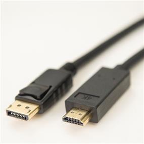 iCAN Premium 28AWG DisplayPort 1.2 - HDMI 2.0 4k x 2k Ultra HDMI Cable - 10 ft. (DPM2-HD24K-10)
