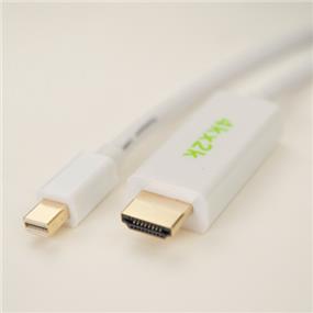 iCAN Mini DisplayPort Male 1.2 to HDMI 32AWG Male 2.0 4K x 2K Ultra HD Cable (Gold) - 3ft. (MDPM2-HD24K-03)
