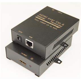 iCAN Premium HDMI 1080P HDCP over Single Cat6 200ft Extender A/C Power Adapter Included (ADP HD-C6E-200)