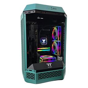 ARMOURY T300 Gaming PC AMD Ryzen 7 7800X3D, GeForce RTX 4070 SUPER, 32GB DDR5, 1TB NVMe SSD, Wi-Fi 6, AIO Liquid Cooling, Windows 11 Home (Turquoise)