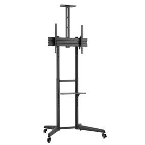 Brateck Versatile & Compact Steel TV Cart (Black) | Screen size 37"-70" | VESA 600x400mm | Weight Capacity 50kg(Open Box)