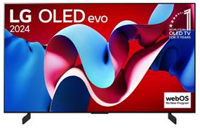 LG OLED evo C4 42" Smart TV, • Self Lit Pixels • Brightness Booster • Home Theater Experience with Dolby Vision, Filmmaker mode and Dolby Atmos® • Ultra Slim Design • webOS 24 & LG Channels • a9 AI Processor Gen7 - Multi Screen - OLED42C4PUA