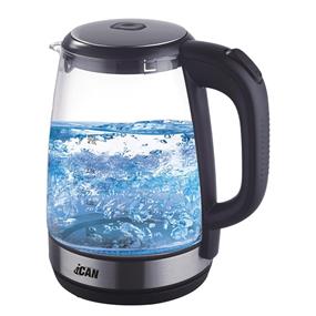 iCAN KG-1302B 2.0 L Glass Electric Kettle with Blue LED Light, Borosilicate Glass.