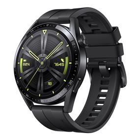 HUAWEI Smartwatch - GT 3 46mm Active, Black Fluoroelastomer Strap, 2-week Battery, Bluetooth Calling