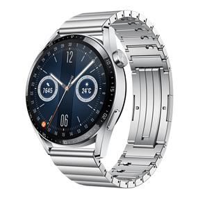 HUAWEI Watch GT 3 46mm Elite, Stainless Steel  Strap, 2-week Battery, AI Running Coach, 100+ Workout Modes, Dual-Band GPS, Body Temperature, Bluetooth Calling, Wireless Charging, Watch Face Store