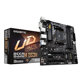 GIGABYTE B550M DS3H AM4 B550 | AMD B550 Ultra Durable Motherboard with Pure Digital VRM Solution, PCIe 4.0 x16 Slot, Dual PCIe 4.0/3.0 M.2 Connectors, GIGABYTE 8118 Gaming LAN, Smart Fan 5 with FAN STOP,  RGB FUSION 2.0, Q-Flash Plus(Open Box)