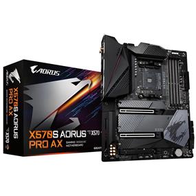 GIGABYTE X570S AORUS PRO AX Socket AM4 AMD X570 DDR4 Wi-Fi 6 Bluetooth PCIe 4.0 M.2 USB 3.2 ATX Motherboard(Open Box)