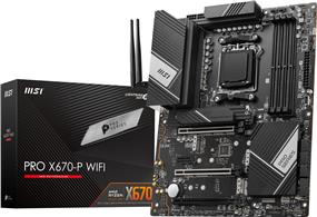 MSI PRO X670-P WIFI, AMD X670 ATX AM5, Supports AMD Ryzen 7000 Series Desktop Processor, 4 Dimm DDR5, PCIE 5.0, M.2 x 4, USB 3.2 Ports, USB type-C, JRGB JRAINBOW, WIFI 6E(Open Box)