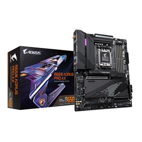 Carte mère ATX GIGABYTE B650 AORUS PRO AX AM5 LGA 1718 AMD B650 avec garantie de 5 ans, DDR5, Quad M.2, PCIe 5.0, USB 3.2 Gen2X2 Type-C, WiFi 6E, LAN Intel 2,5 GbE, Q-Flash Plus, EZ-Latch(Boîte ouverte)