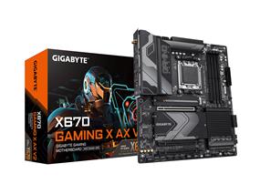 Carte mère GIGABYTE X670 GAMING X AX V2 AM5 LGA 1718 AMD X670 ATX avec 5 ans de garantie, DDR5, PCIe 4.0 M.2, PCIe 5.0, USB 3.2 Gen1x2 Type-C, Wi-Fi 6E, LAN 2,5GbE, Q-Flash Plus , PCIe EZ-Latch