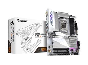 GIGABYTE B650E AORUS Elite X AX ICE AM5 LGA 1718 AMD B650 ATX Motherboard with 5-Year Warranty, DDR5, 3X M.2, PCIe 5.0, USB 3.2 Gen2X2 Type-C, WiFi 6E, 2.5GbE LAN, Q-Flash Plus, EZ-Latch Plus(Open Box)