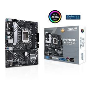 Asus Prime H610M-A D4-CSM Desktop Motherboard - Intel H610 Chipset - Socket LGA-1700 - Micro ATX - Pentium Gold, Celeron, Core i5, Core i9, Core i3, Core i7 Processor Supported - 64 GB DDR4 SDRAM Maximum RAM - DIMM, UDIMM - 2 x Memory Slots - Gigabit Ethe