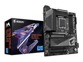 GIGABYTE B760 AORUS ELITE AX LGA 1700 Intel B760 ATX Motherboard with DDR5, Triple M.2, PCIe 4.0, USB 3.2 Gen2X2 Type-C, WiFi 6E, 2.5GbE LAN, Q-Flash Plus, PCIe EZ-Latch(Open Box)