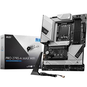 MSI PRO Z790-A MAX WIFI, Intel ATX LGA 1700, Supports 12th/13th Gen Intel® Core™ Processors, 4 Dimm DDR5, PCIE 5.0, M.2 x 4, USB 3.2 Ports Type-C, JRGB JRAINBOW, WIFI 7