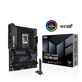 ASUS TUF Gaming Z790-PRO WiFi 6E LGA 1700 (Intel®13e et 12e génération) Carte mère de jeu ATX (DDR5, PCIe Gen 5 x 16 SafeSlot avec Q-Release, panneau avant USB 20 Gbps Type-C® avec PD, en-tête Thunderbolt™ 4, Q -Antenne, LAN 2,5 Go, AEMP II, OVERCLOCKING AI)