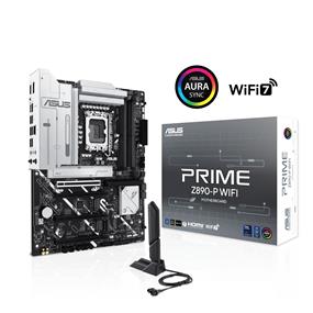 ASUS PRIME Z890-P WIFI Z890 LGA 1851 ATX motherboard, Intel® Core™ Ultra Series 2 Ready, Advanced AI PC-ready, 14+1+1+2 power stage, DDR5, PCIe® 5.0, Thunderbolt™ 4 USB Type-C®, 4x M.2, Wi-Fi 7, 2.5Gb