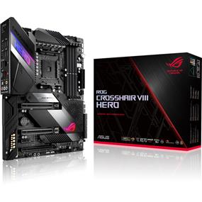 ASUS ROG CROSSHAIR VIII HERO AMD X570 ATX gaming motherboard with PCIe 4.0, 16 power stages ,OptiMem III, 2.5 Gbps LAN, USB 3.2, SATA, M.2, and Aura Sync RGB lighting(Open Box)