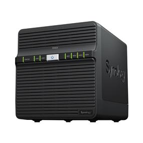 Synology 4-bay DiskStation DS423 (Diskless), Realtek RTD1619B 4-core 1.7 GHz, 2 GB DDR4 non-ECC, 2x 1GbE LAN