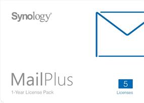 Synology MailPlus License Pack for 5 Email Accounts- for select NAS (MAILPLUS 5 LICENSES)