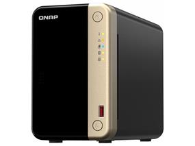 QNAP TS-264-8G-US NAS de bureau hautes performances à 2 baies avec processeur Intel Celeron Quad-core, emplacements M.2 PCIe et double connectivité réseau 2,5GbE (2,5G/1G/100M) (sans disque)