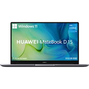 HUAWEI MateBook D15 Notebook, 15.6" FHD, i5-1135G7, Intel Iris Xe Graphics, 8GB, 512GB SSD, Win 11 Home, 53012TCA(Open Box)