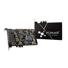 ASUS Xonar AE - 7.1 PCIe Gaming Sound Card w/ 192kHz/24-bit Hi-Res Audio Quality, 150ohm headphone amp, high-quality DAC, and exclusive EMI back plate