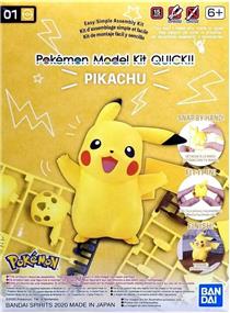 BANDAI Hobby Pokémon Model Kit QUICK!! 1 PIKACHU | Simple Assembly Kit | No Tools | No Paint | Fit & Snap By Hand!  (Pokemon Figure Kit)
