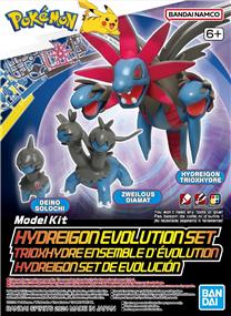 BANDAI NAMCO Pokémon Model Kit Hydreigon Evolution Set | Simple Assembly Kit | No Tools | No Paint | Fit & Snap By Hand!  (Pokemon Figure Kit)