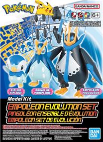 BANDAI NAMCO Pokémon Model Kit Empoleon Evolution Set | Simple Assembly Kit | No Tools | No Paint | Fit & Snap By Hand!  (Pokemon Figure Kit)